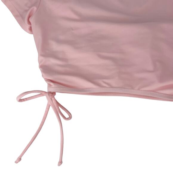Cabana del Sol Swimsuit Bikini Pink String Short Sleeves Small New - Picture 11 of 13